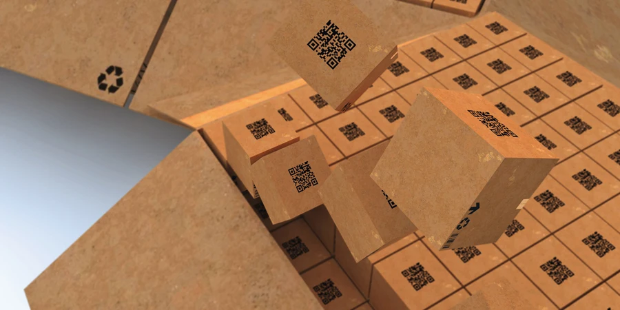 Verpackungsservice und Pakettransportsystemkonzept