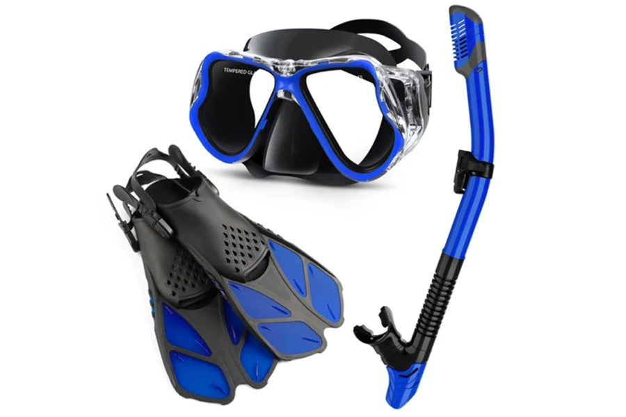 SKTIC Freediving نظارات السباحة والغطس وأقنعة الغوص مجموعة معدات الغوص