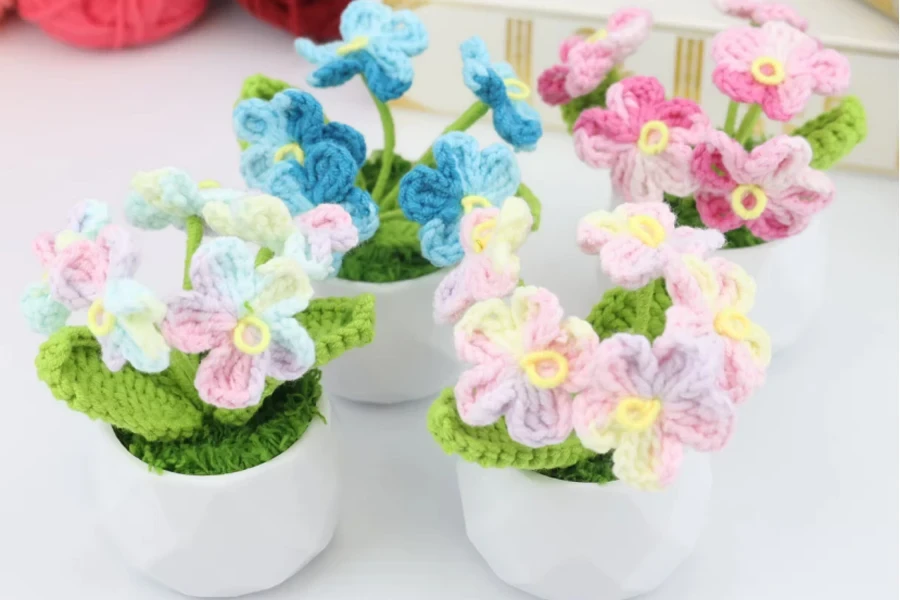 SY 5.5CM Knitted Flower Pot