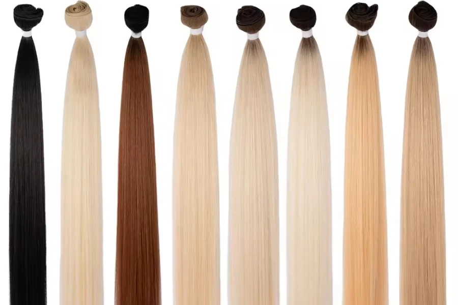 Paquetes de cabello sintético elegante La sensación del cabello humano brasileño