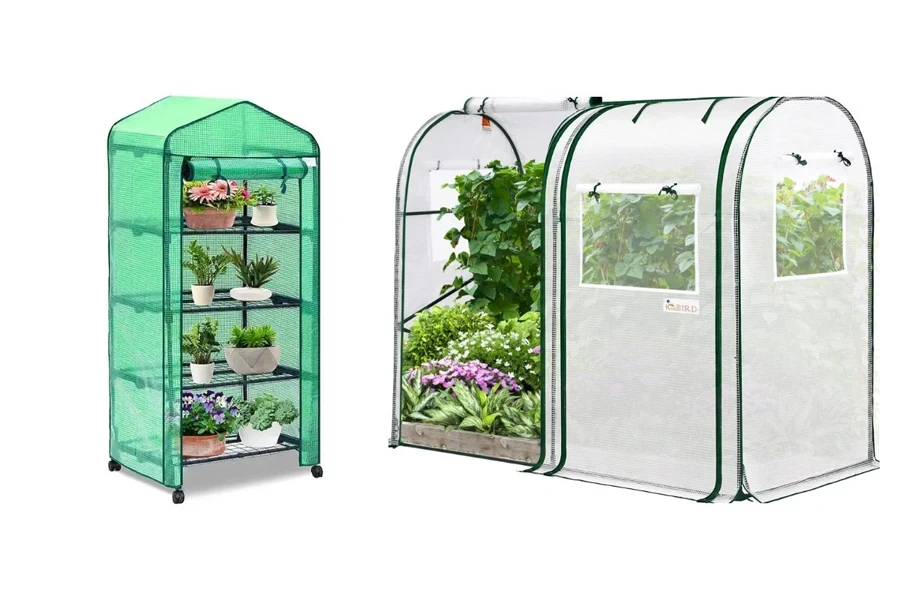 Two unique home mini indoor greenhouse kit