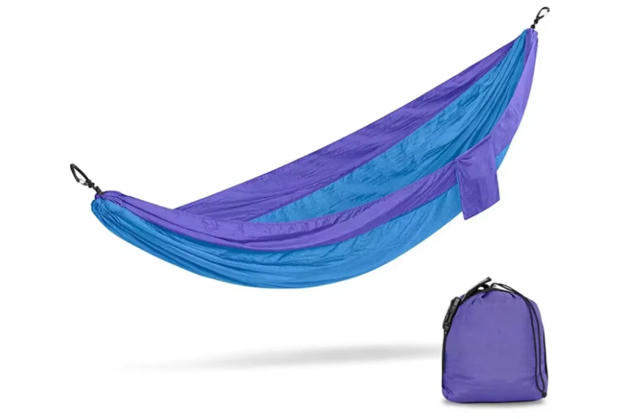 WOQI Hamac de camping parachute en nylon léger et portable pour l'extérieur