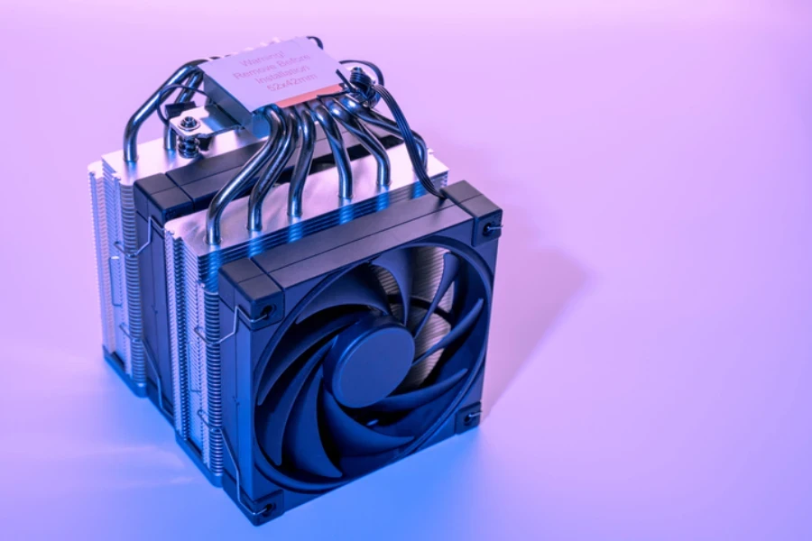 A black CPU cooling fan