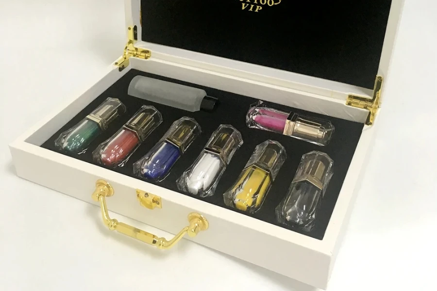 A tattoo ink kit with nice packaging