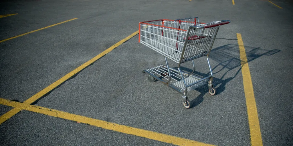 Abandoned shopping cart outside
