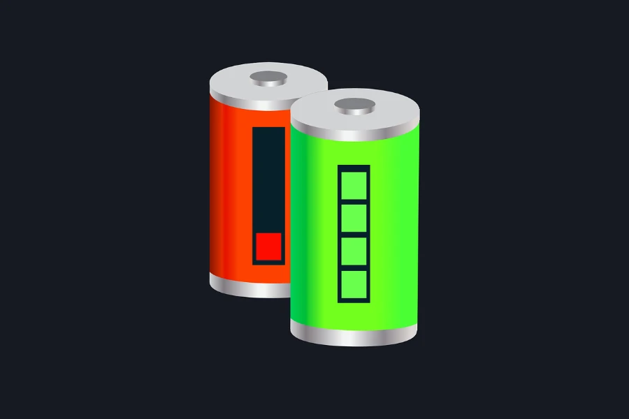 バッテリー充電器のベクトル