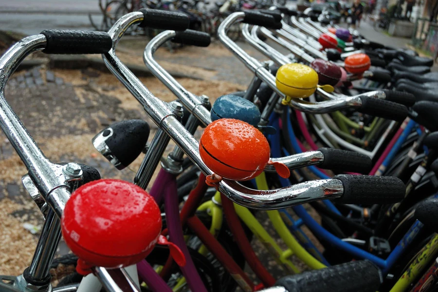 colorful bicycle bells