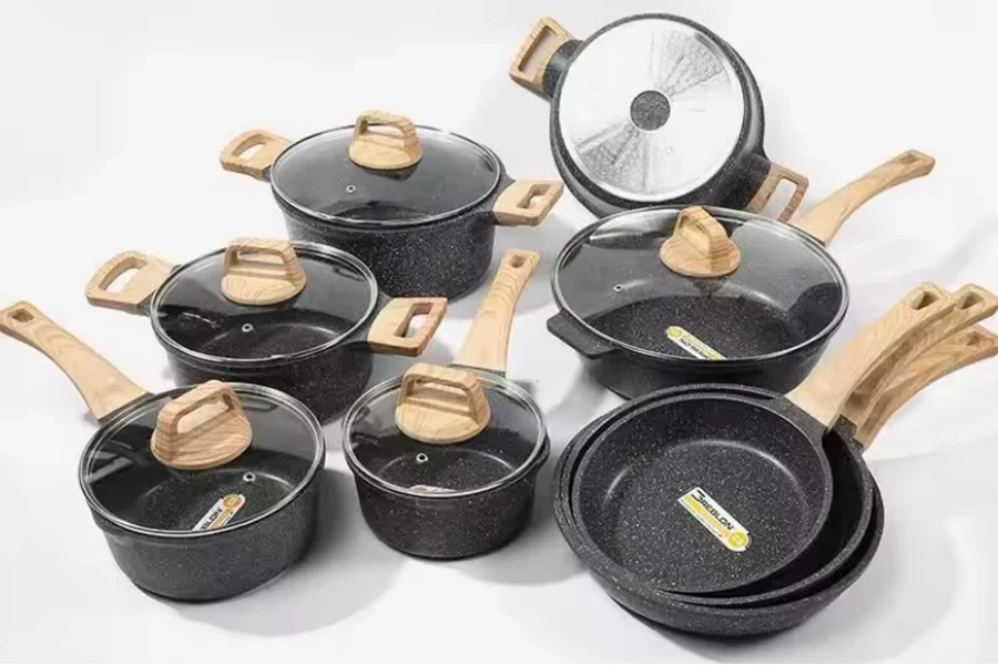 conjunto de utensílios de cozinha