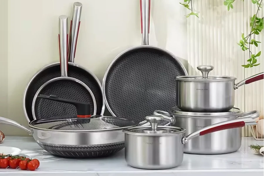 conjunto de utensílios de cozinha