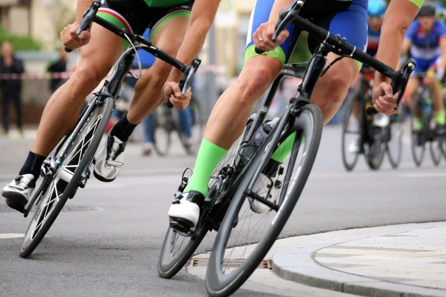 cycle race, close-up