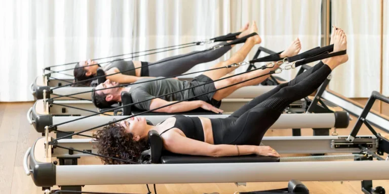 doing pilates exercise