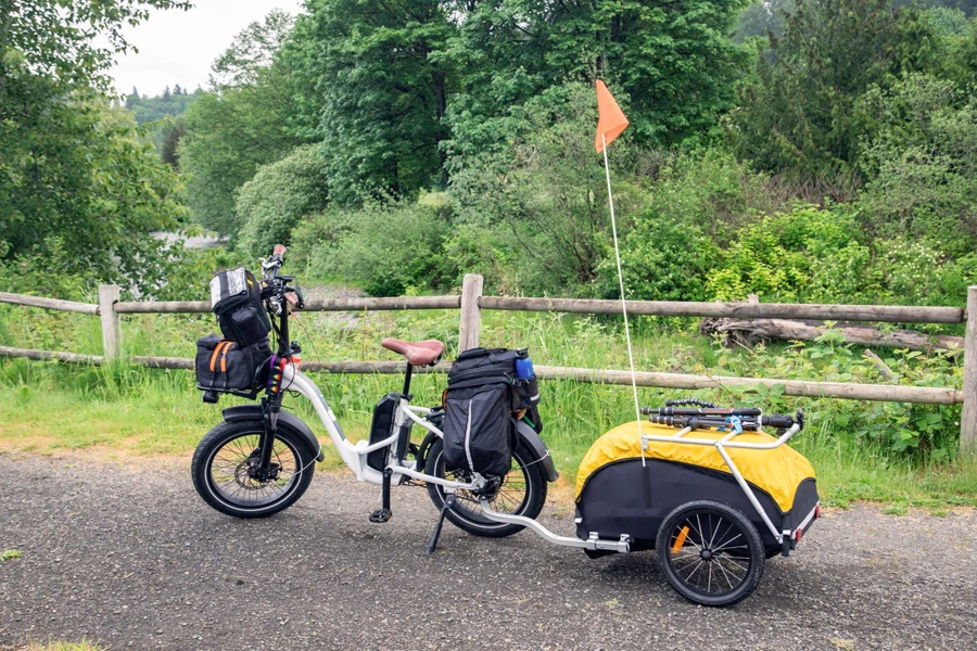 electric bike and a trailer