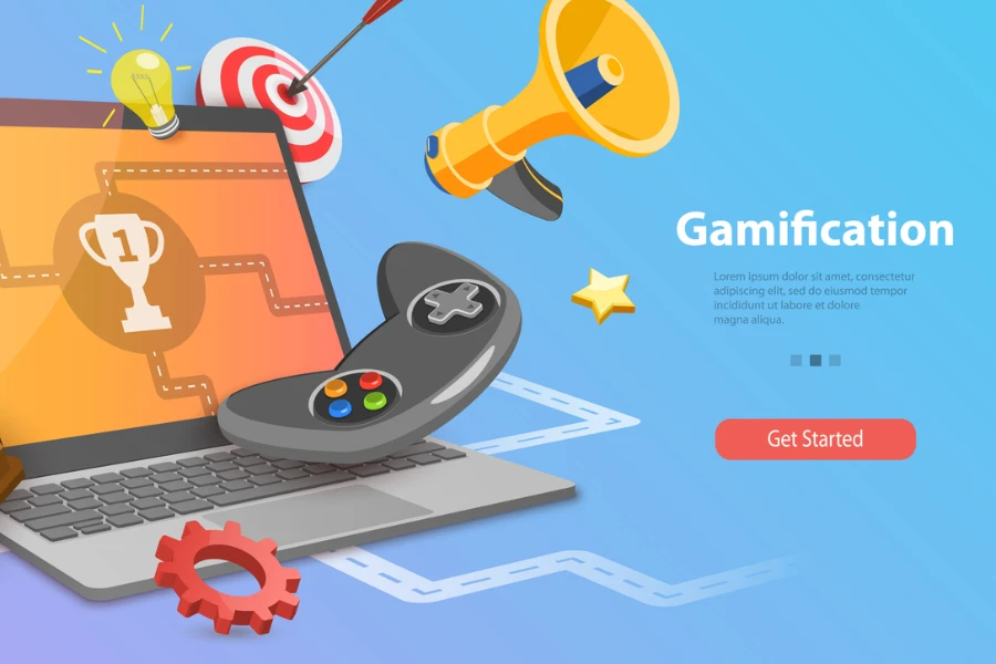 Estratégia de marketing de gamificação usando desafio de jogo