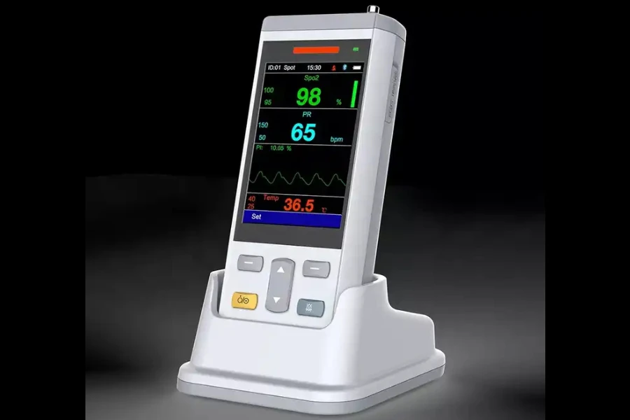Handheld vet vital signs monitor pulse oximeter