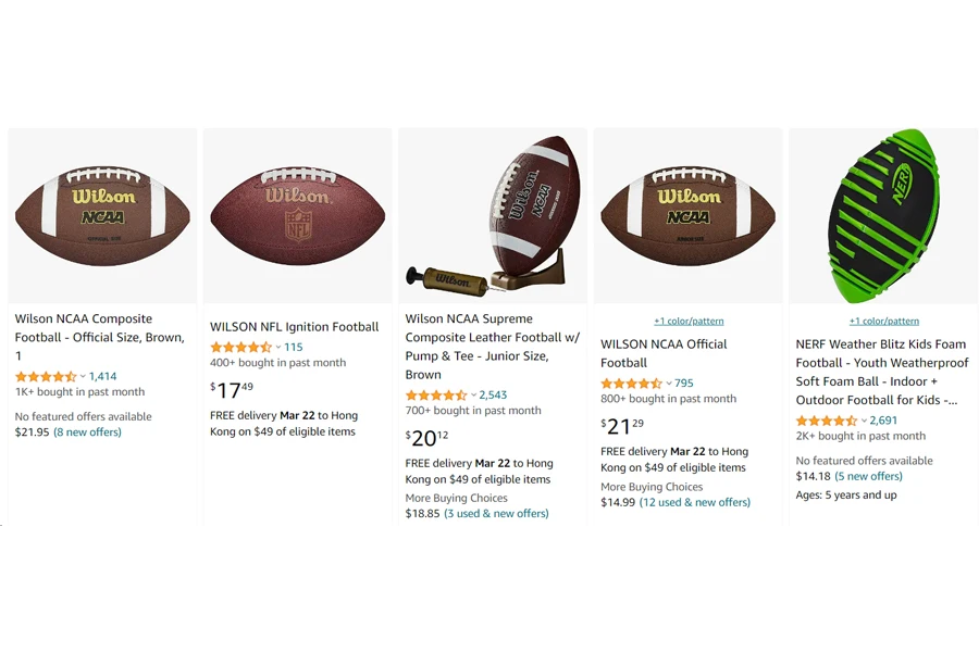hottest selling American football