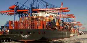 Intermodal freight often combines waterway with other modes of transport