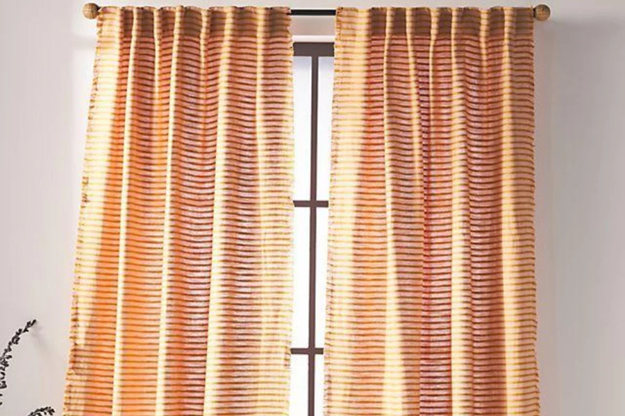 Light-filtering luxe linen blend curtain