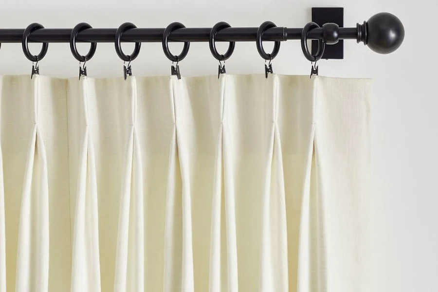 Linen pinch pleat curtain