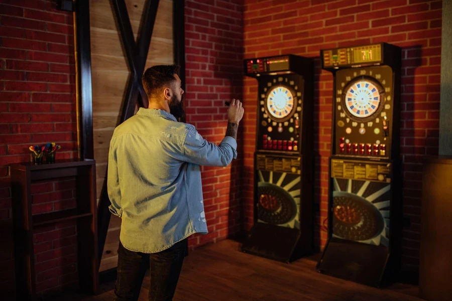 playing darts