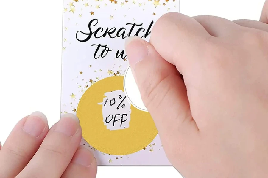 Scratch-off section revealing an exclusive discount offer