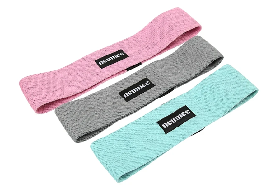 set of fabric resistance hip bands