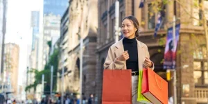 shopping happily