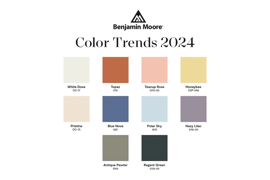opções de cores tendências para 2024