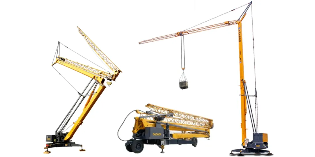 Mobile crane yang dapat berdiri sendiri seberat 2–3 ton dilipat dan dibuka