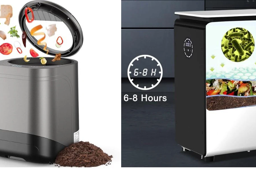 2 electric kitchen composter bins