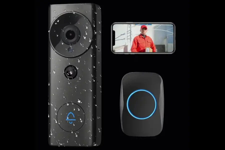 Interphone vidéo wifi 2K, caméra de sonnette parlante pour la maison