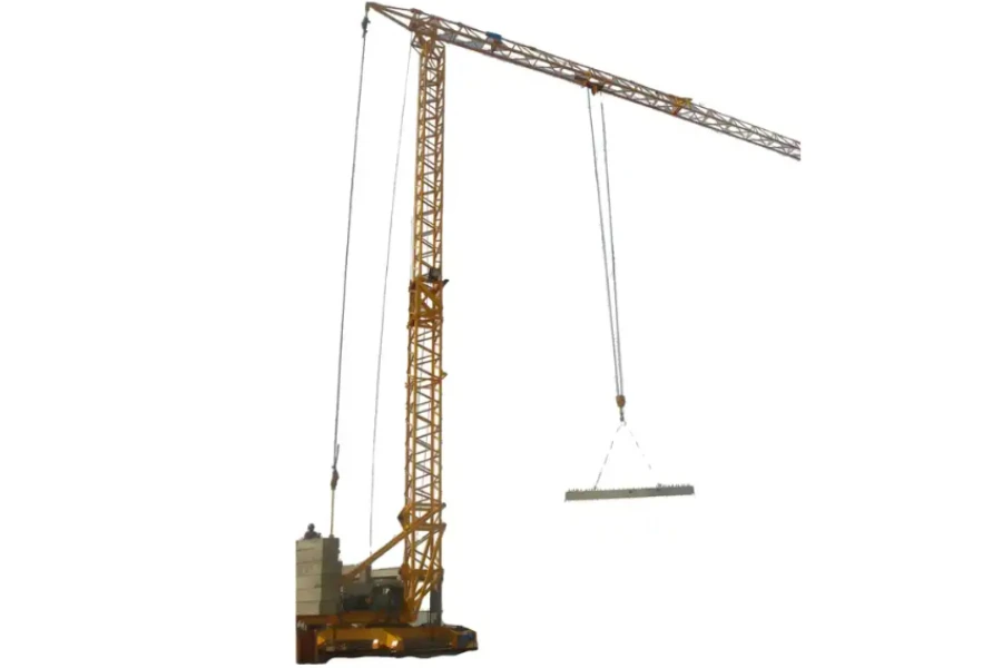 3-ton-capacity self-erecting mobile crane in operation