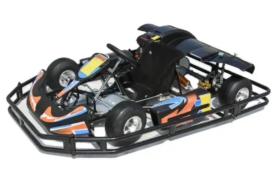 90cc gas racing go-kart with safety bumper