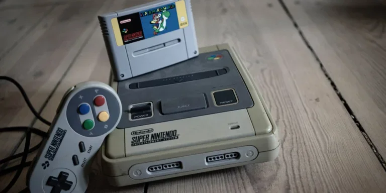A retro video game pad with controller and cassette