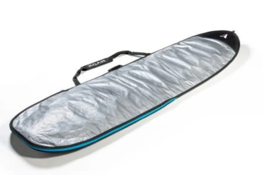 A surfboard day bag on a white background