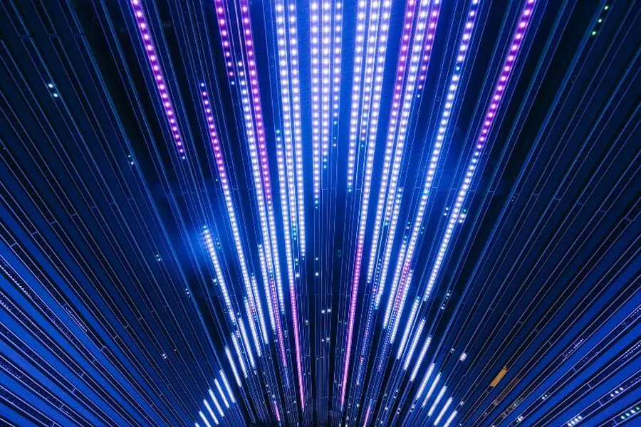 Ceiling with RGB LED strips