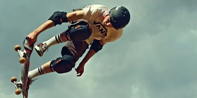 Мужчина выполняет трюки, полностью украшенный аксессуарами