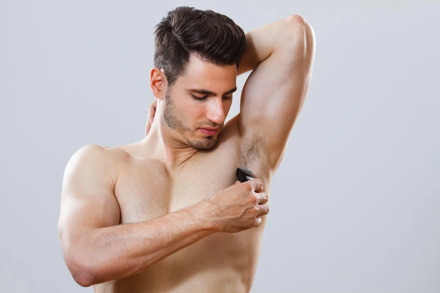 Men Shaving Underarm Hair