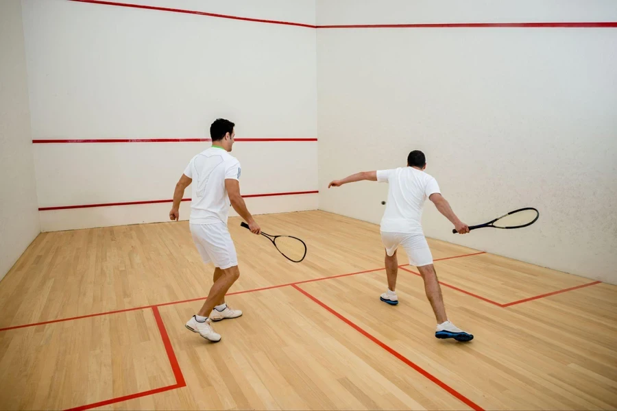 Men playing squash