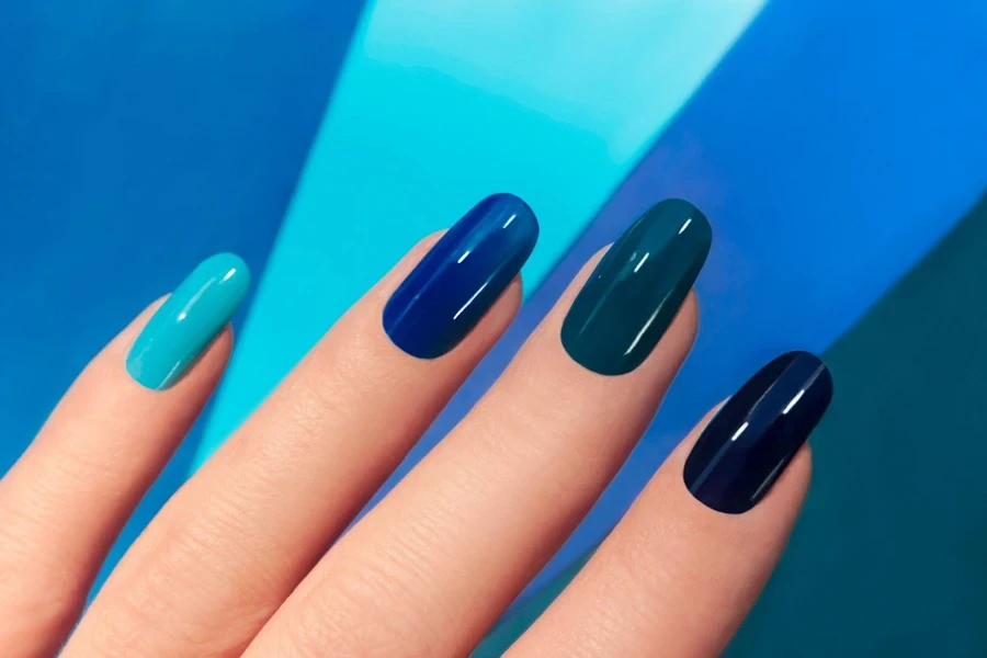 Oval-shaped nails