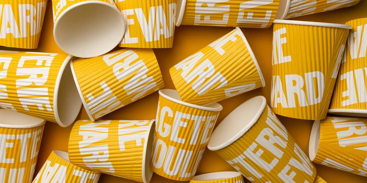 Yellow paper cups sales