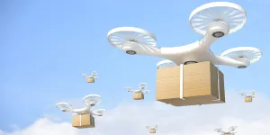 Parcel delivery service by drone