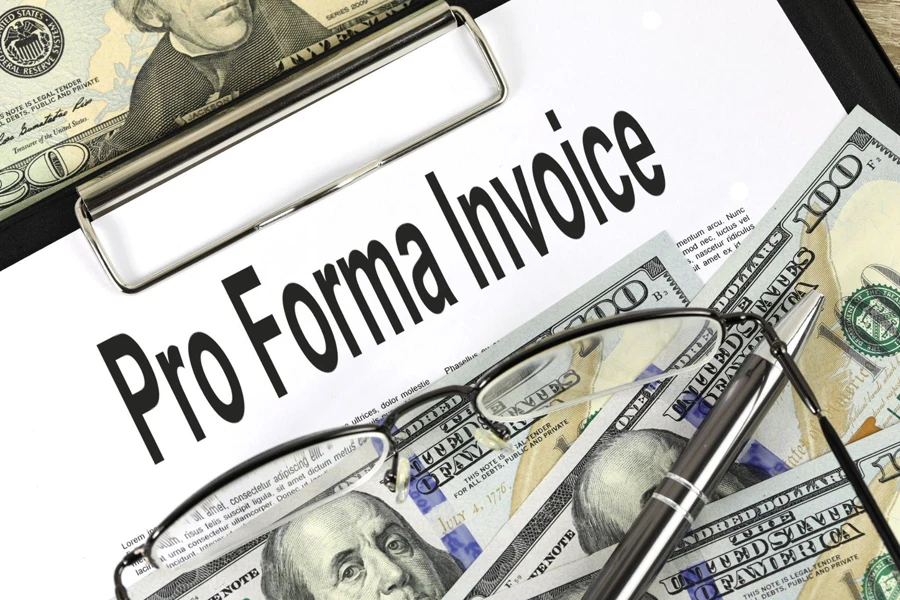 Pro Forma Invoice represents initial estimations of the actual invoice