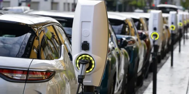 Public charging points on a street