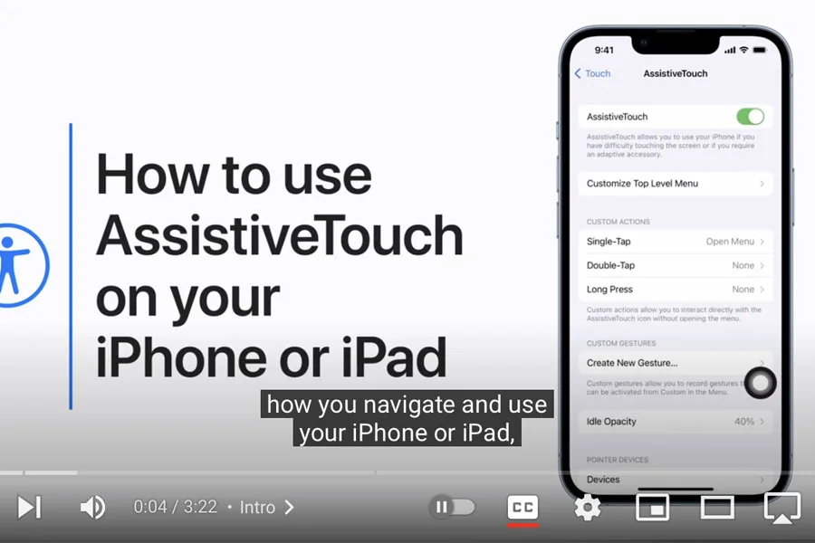 Screenshot of Apple’s how-to guide on YouTube