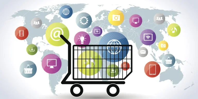 Shopping cart in the international market