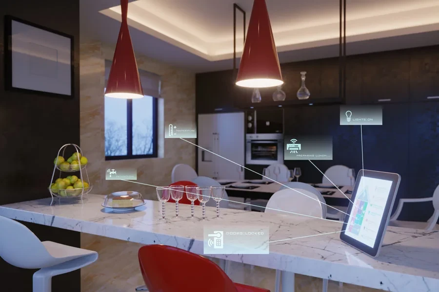 Smart controls in a kitchen