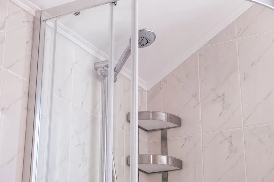 Stainless steel corner shower caddy