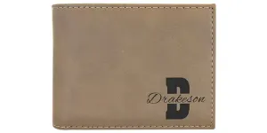 Una cartera elegante de cuero marrón para hombre.