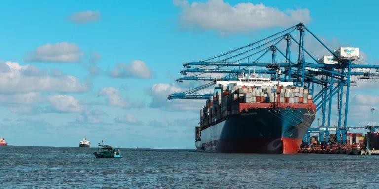 a cargo ship