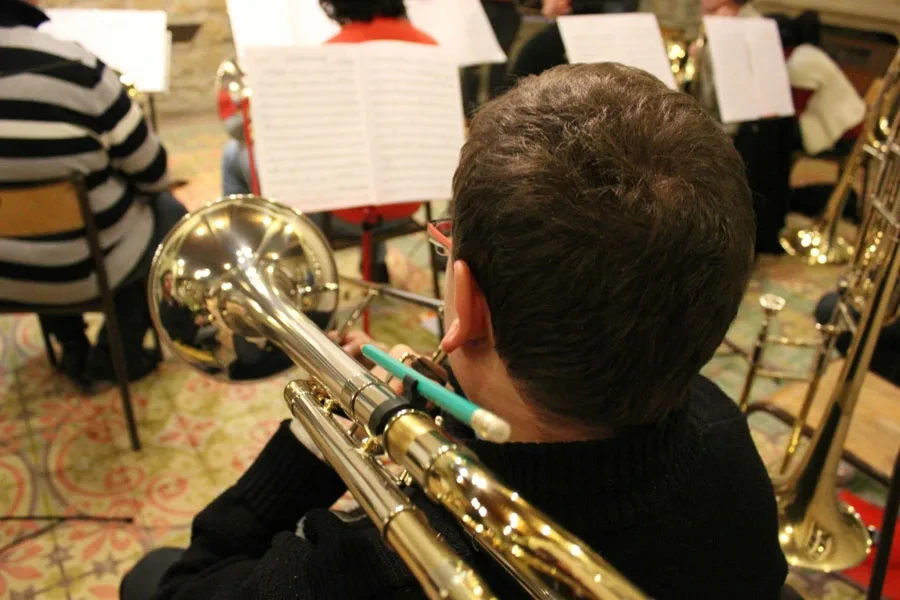 a kid practicing the performance